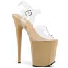 Pleaser - FLAMINGO808 KnöchelriemenSandale, Poledance Schuhe - Pole dance schuhe - Creme/Transparent Product image